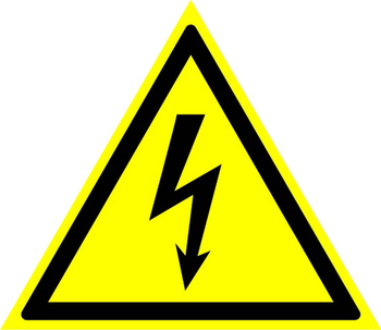 W08 внимание! опасность поражения электрическим током (пластик, сторона 200 мм) - Знаки безопасности - Предупреждающие знаки - Магазин Охраны Труда fullBUILD